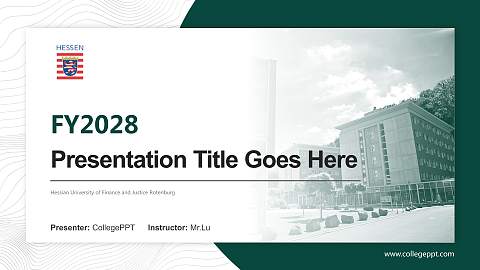 Hessian University of Finance and Justice Rotenburg Academic Presentation/Research Findings Report PPT Template