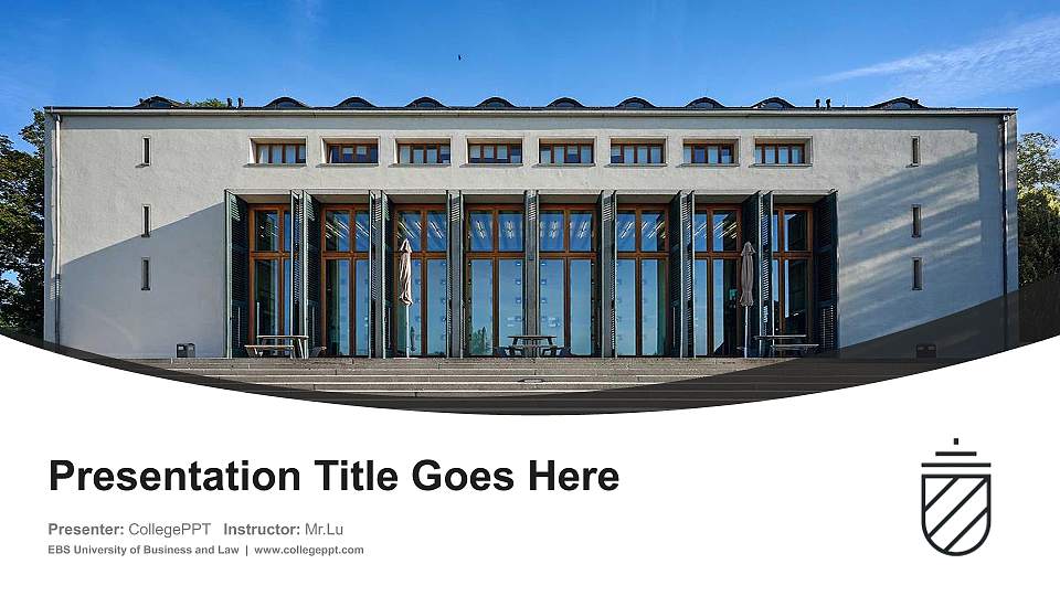 EBS University of Business and Law Course/Courseware Creation PPT Template16:9 ratio PPT effect preview image