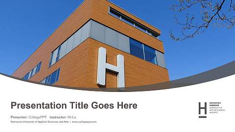 Hannover University of Applied Sciences and Arts Course/Courseware Creation PPT Template