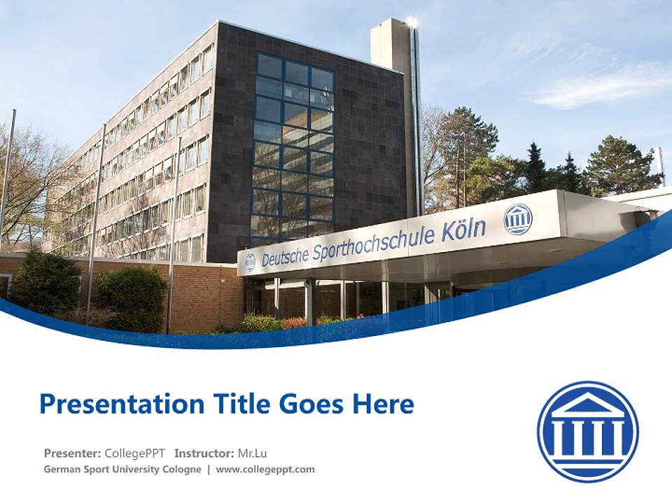 German Sport University Cologne Course/Courseware Creation PPT Template4:3 ratio PPT effect preview image5