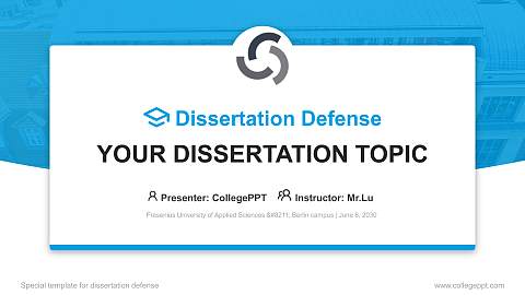 Fresenius University of Applied Sciences – Berlin campus Graduation Thesis Defense PPT Template