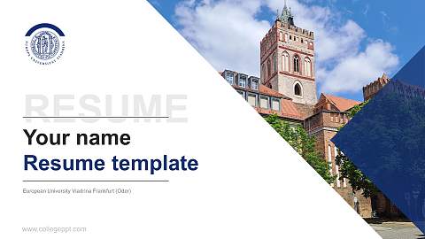 European University Viadrina Frankfurt (Oder) Resume PPT Template