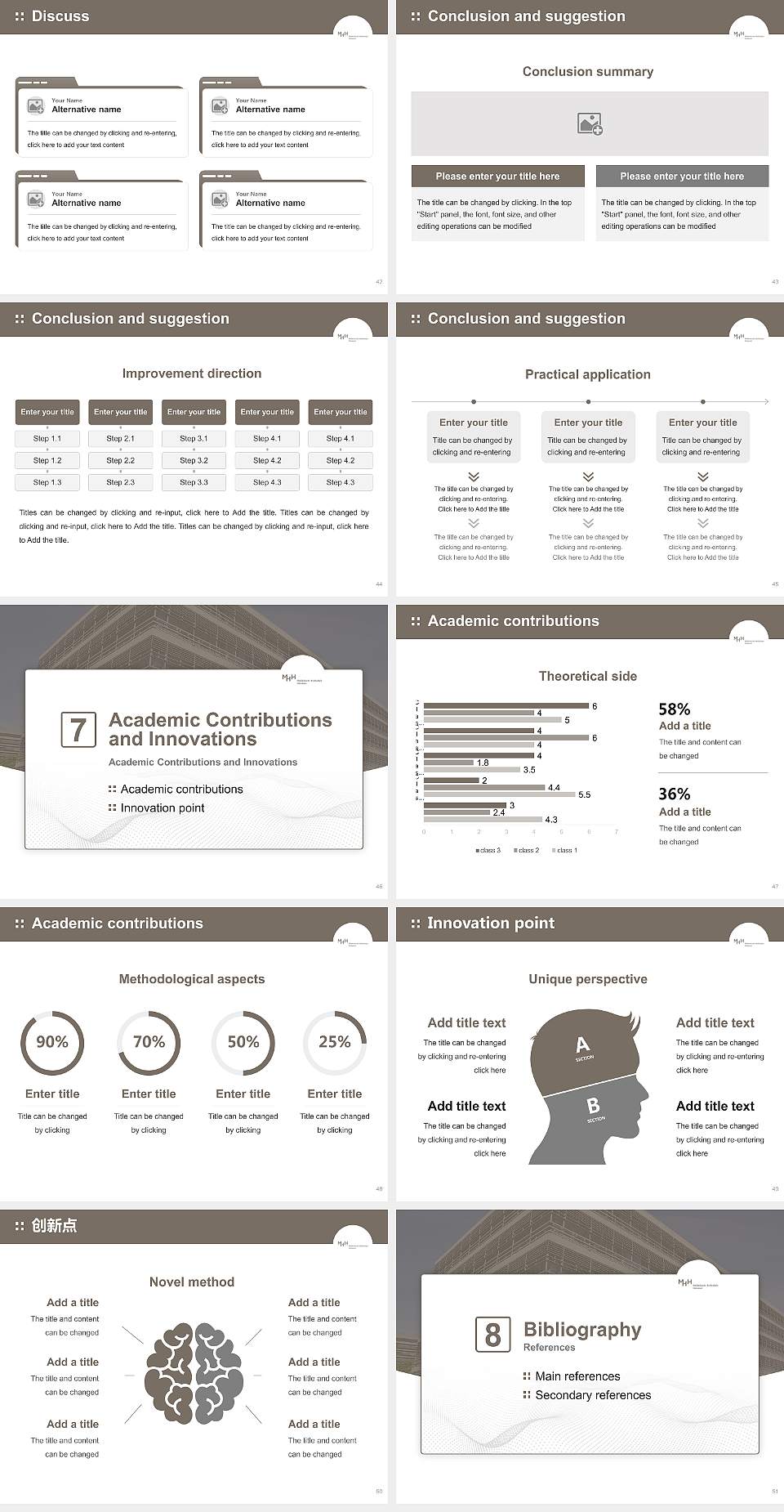 Hannover Medical School (MHH) Graduation Thesis Defense PPT Template4:3 ratio PPT effect preview image6