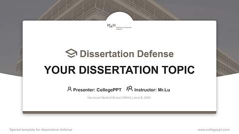 Hannover Medical School (MHH) Graduation Thesis Defense PPT Template