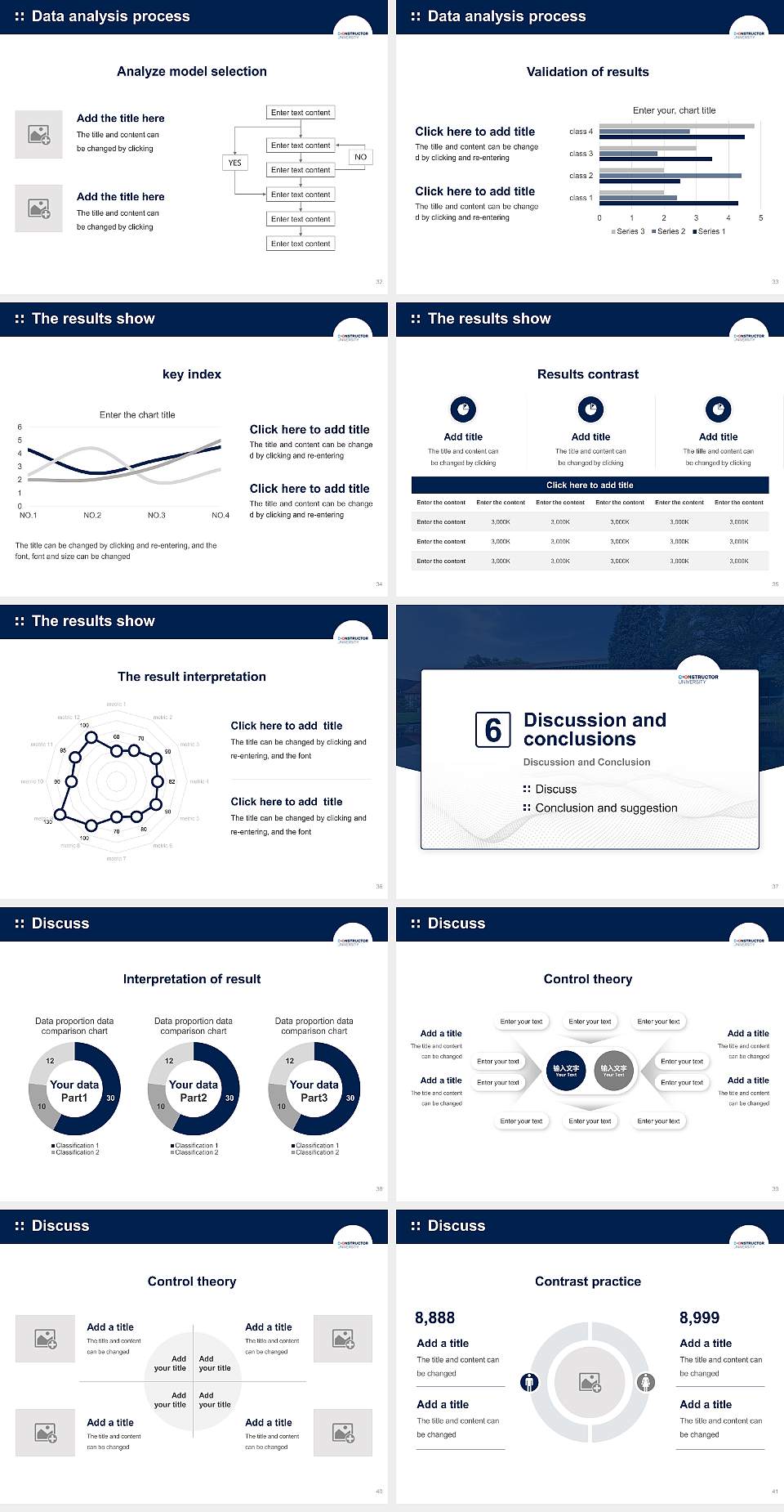 Constructor University Graduation Thesis Defense PPT Template4:3 ratio PPT effect preview image5