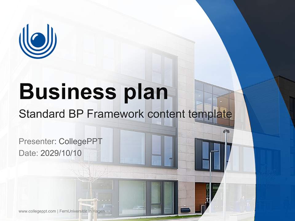 FernUniversität in Hagen Competition/Entrepreneurship Contest PPT Template4:3 ratio PPT effect preview image9