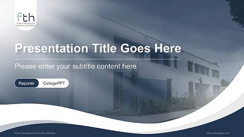 Free Theological University Giessen Lecture Sharing and Networking Event PPT Template