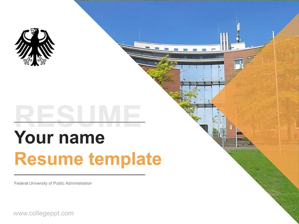 Federal University of Public Administration Resume PPT Template4:3 ratio PPT effect preview image5