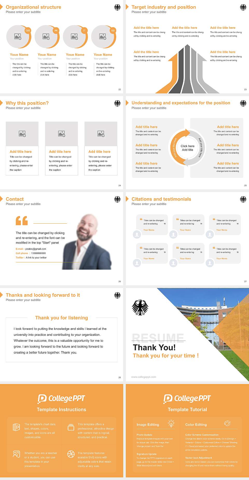 Federal University of Public Administration Resume PPT Template4:3 ratio PPT effect preview image4