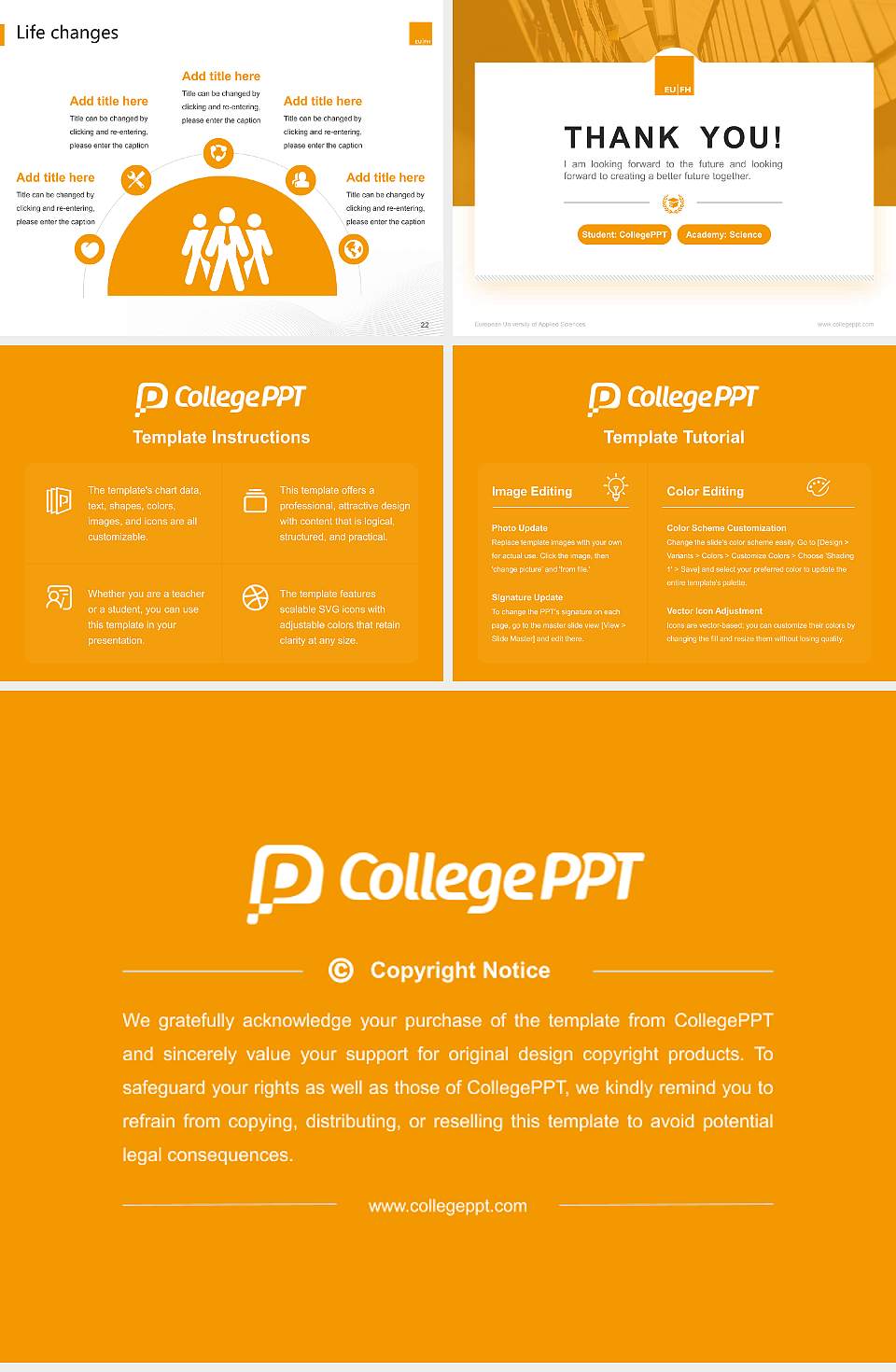 European University of Applied Sciences National Scholarship Defense PPT Template4:3 ratio PPT effect preview image4