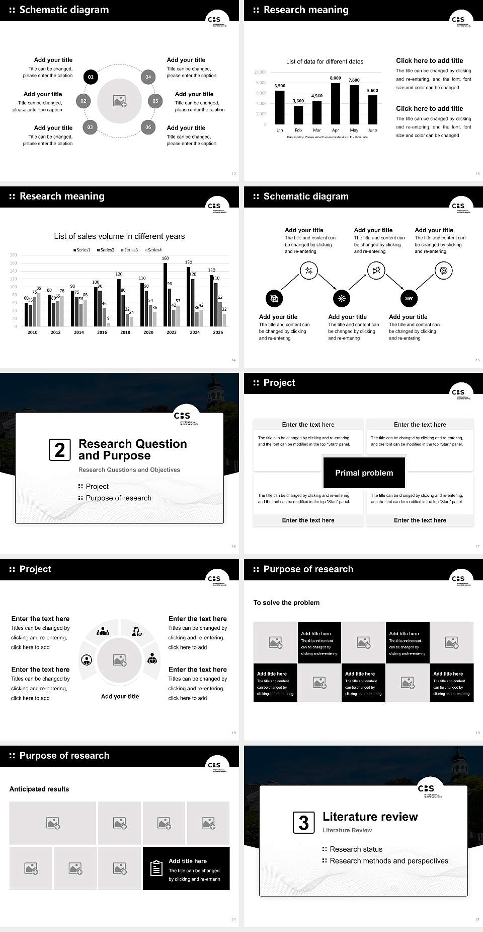 CBS International Business School – Solingen campus Graduation Thesis Defense PPT Template4:3 ratio PPT effect preview image3