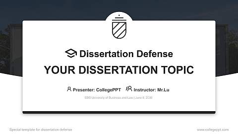EBS University of Business and Law Graduation Thesis Defense PPT Template
