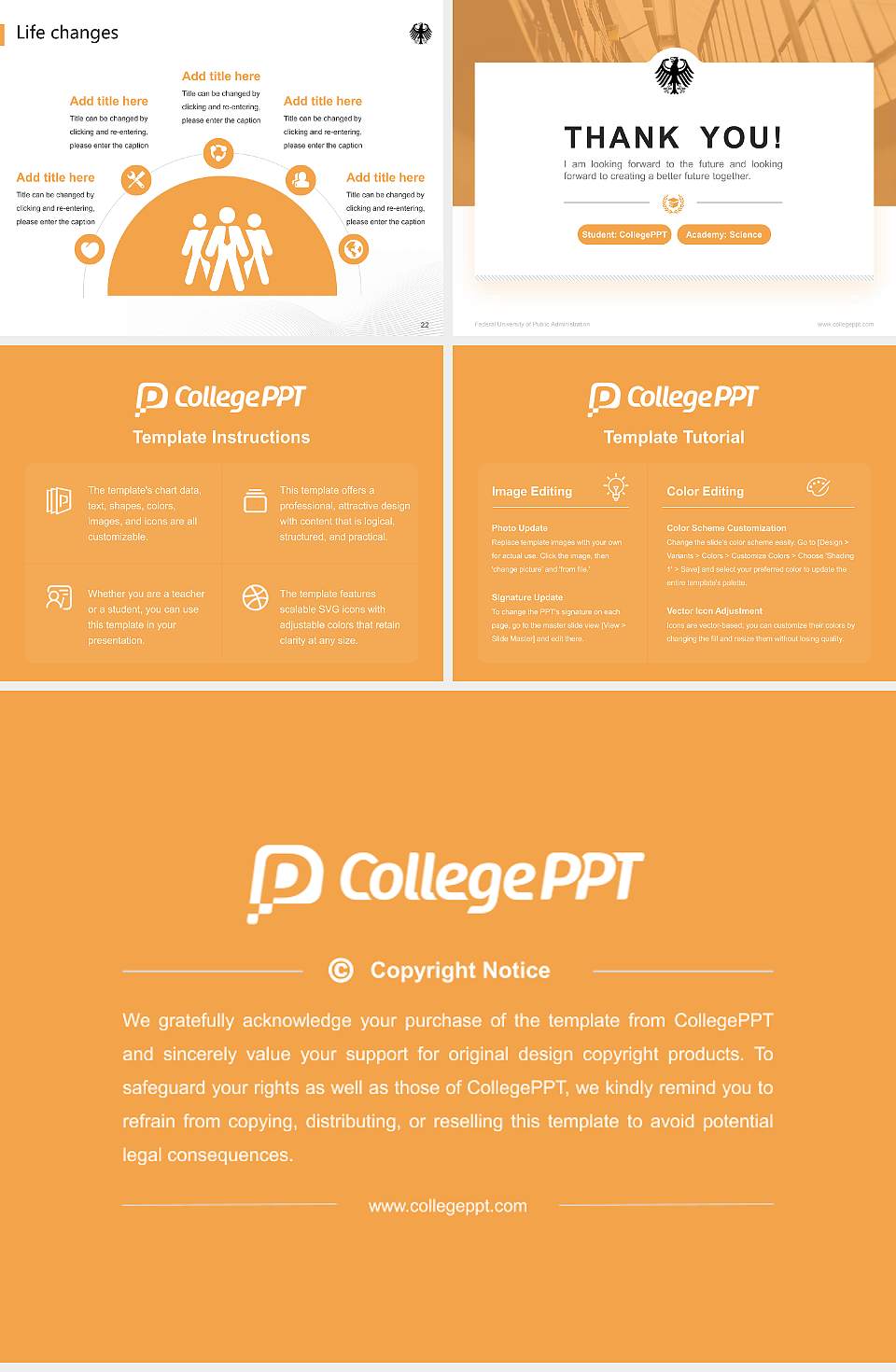 Federal University of Public Administration National Scholarship Defense PPT Template4:3 ratio PPT effect preview image4