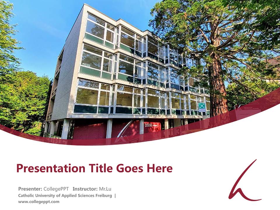 Catholic University of Applied Sciences Freiburg Course/Courseware Creation PPT Template4:3 ratio PPT effect preview image5