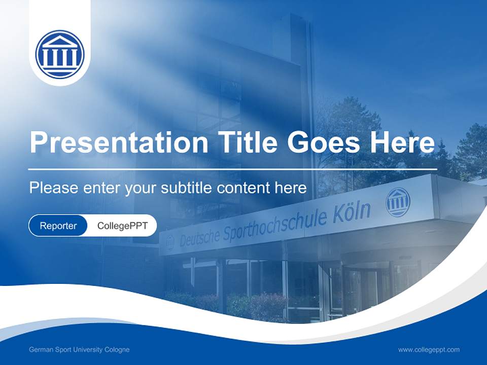 German Sport University Cologne Lecture Sharing and Networking Event PPT Template4:3 ratio PPT effect preview image4