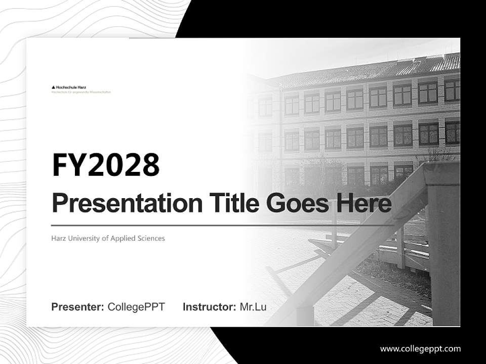 Harz University of Applied Sciences Academic Presentation/Research Findings Report PPT Template4:3 ratio PPT effect preview image5