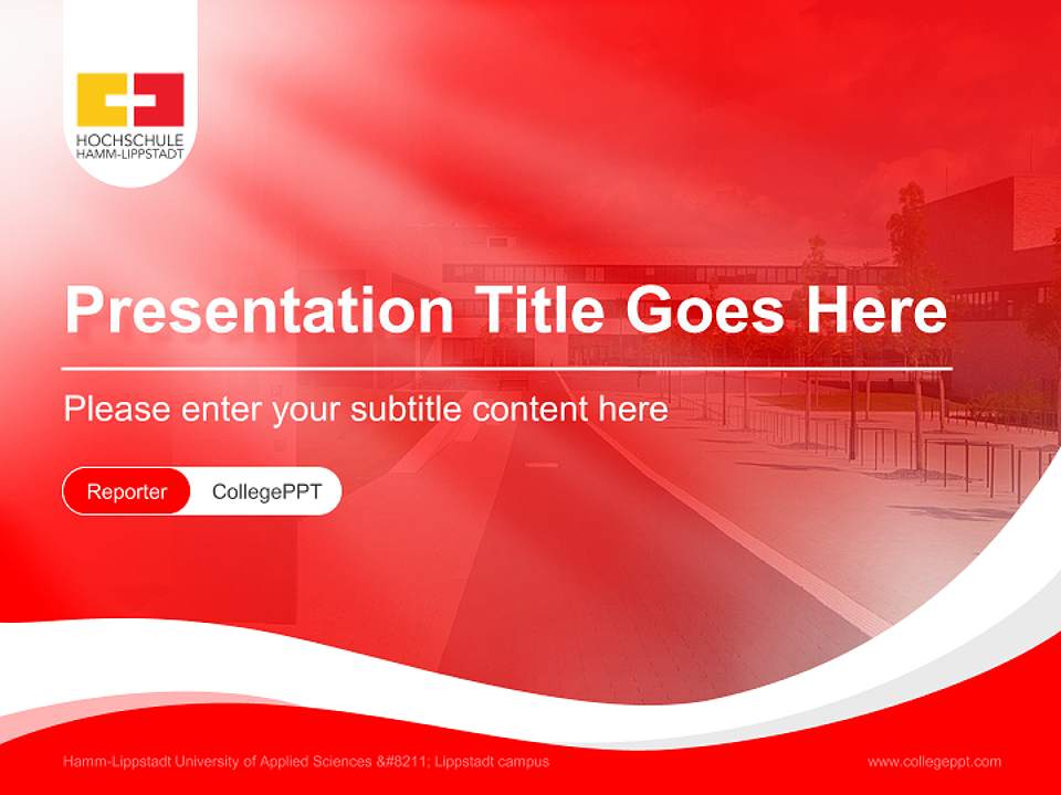 Hamm-Lippstadt University of Applied Sciences – Lippstadt campus Lecture Sharing and Networking Event PPT Template4:3 ratio PPT effect preview image4