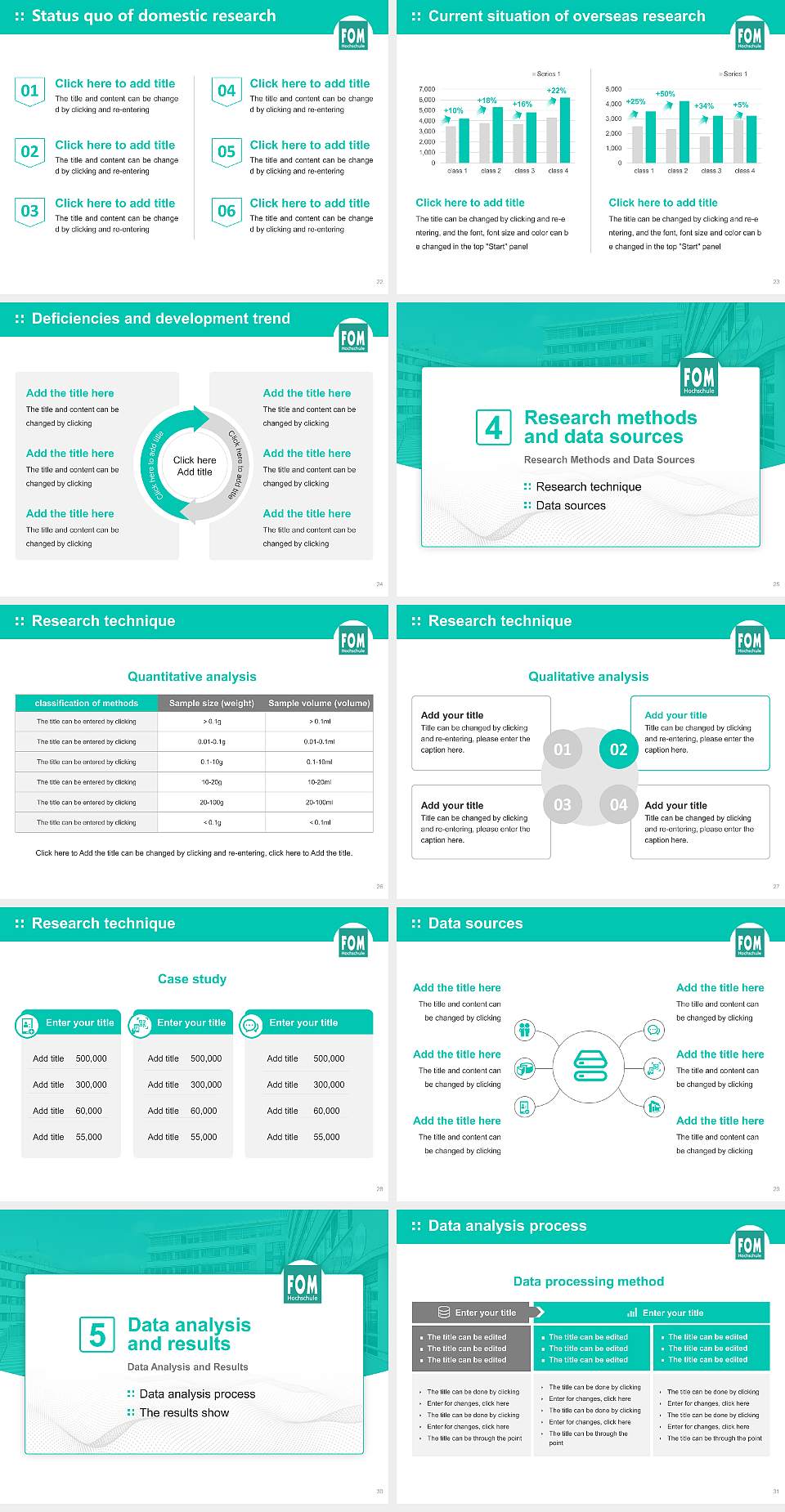 FOM University of Applied Sciences for Economics and Management Graduation Thesis Defense PPT Template4:3 ratio PPT effect preview image4
