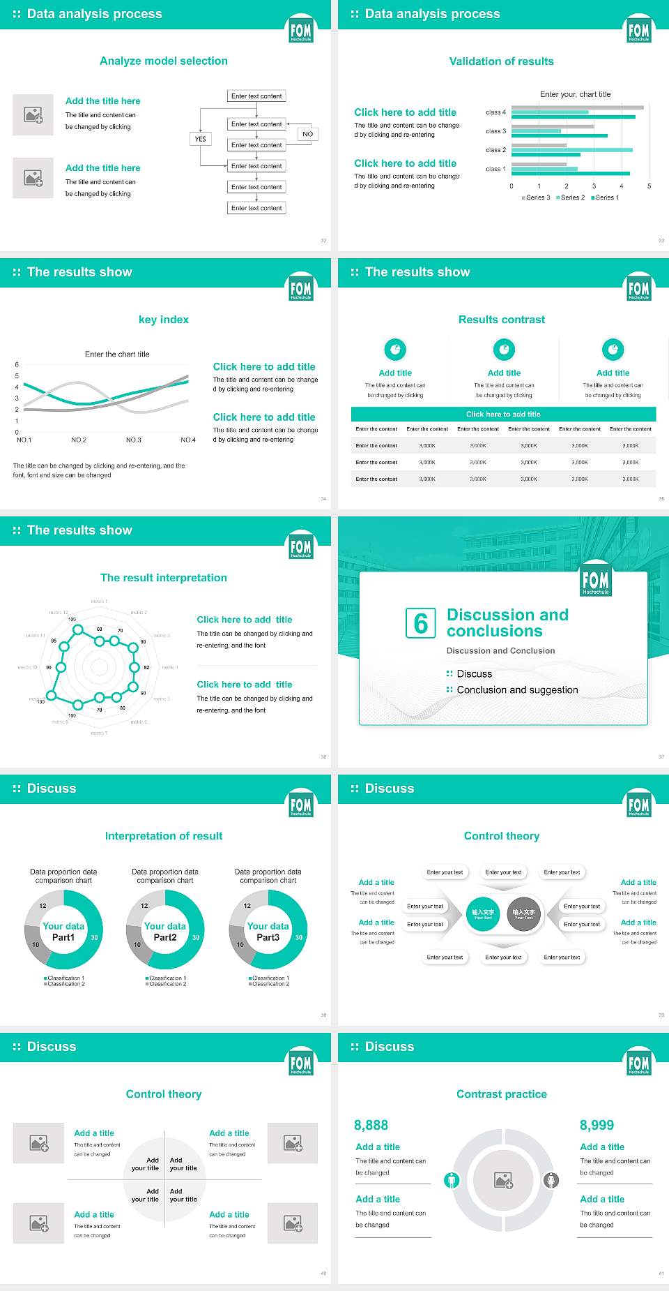 FOM University of Applied Sciences for Economics and Management Graduation Thesis Defense PPT Template4:3 ratio PPT effect preview image5