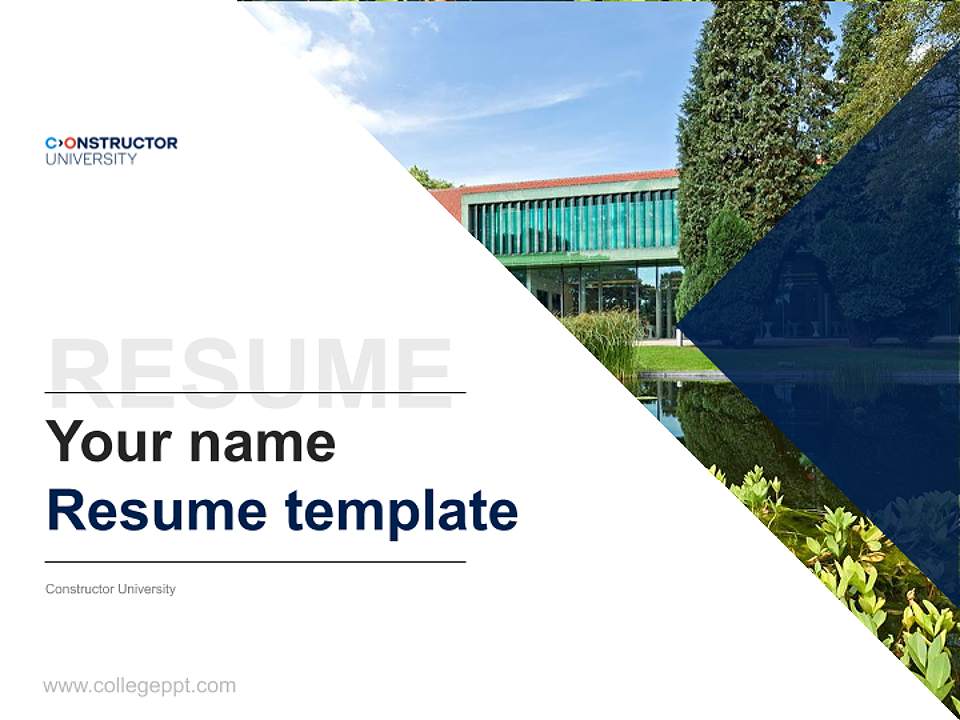 Constructor University Resume PPT Template4:3 ratio PPT effect preview image5
