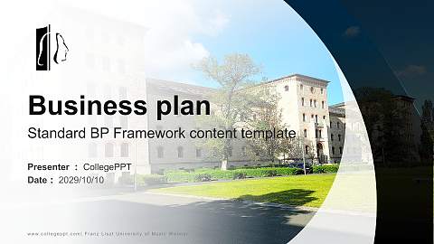 Franz Liszt University of Music Weimar Competition/Entrepreneurship Contest PPT Template