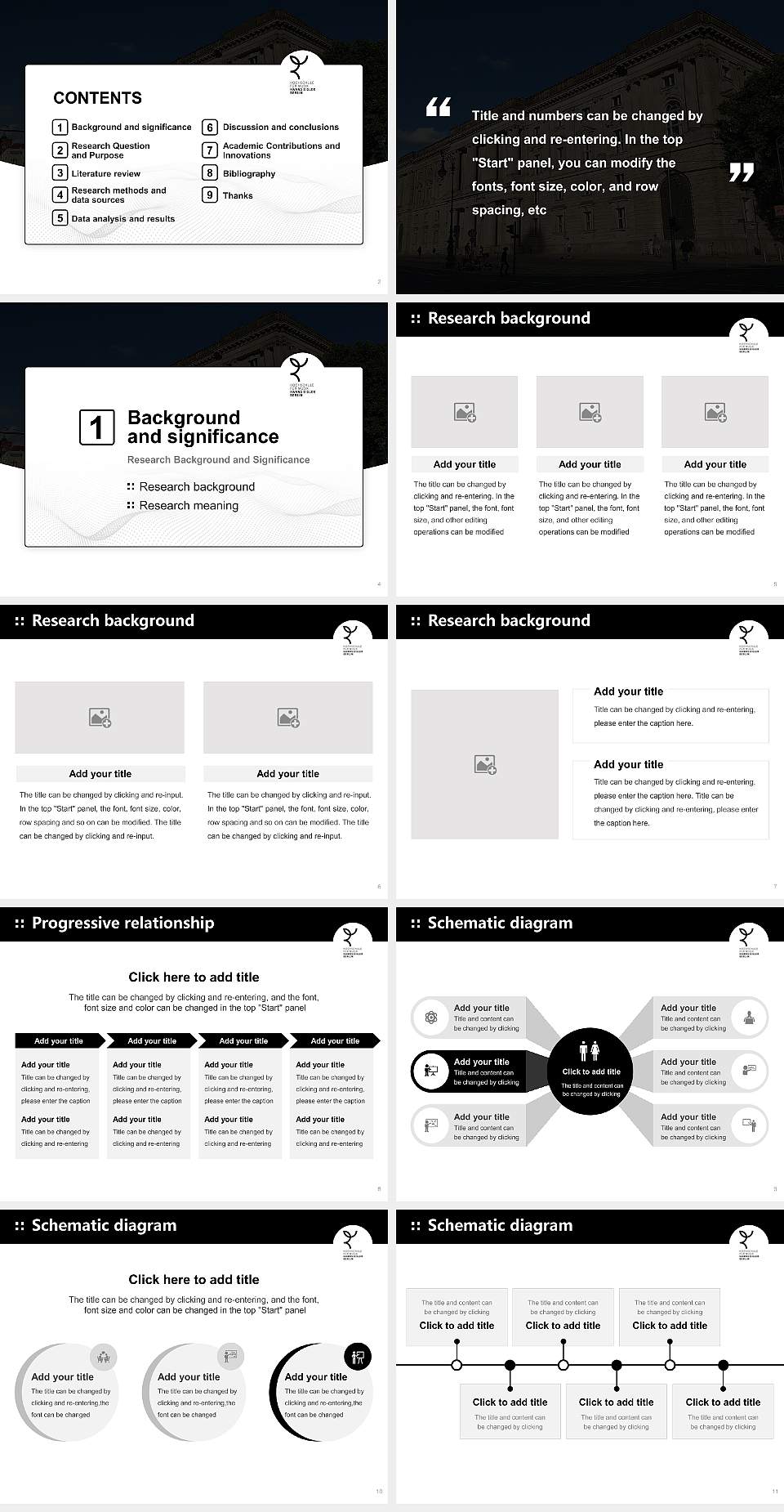 Hanns Eisler School of Music Berlin Graduation Thesis Defense PPT Template4:3 ratio PPT effect preview image2