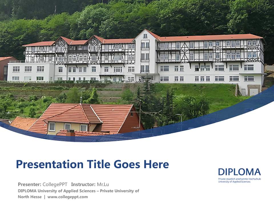 DIPLOMA University of Applied Sciences – Private University of North Hesse Course/Courseware Creation PPT Template4:3 ratio PPT effect preview image5