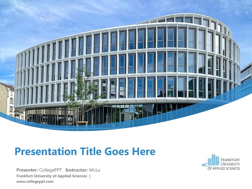 Frankfurt University of Applied Sciences Course/Courseware Creation PPT Template4:3 ratio PPT effect preview image5