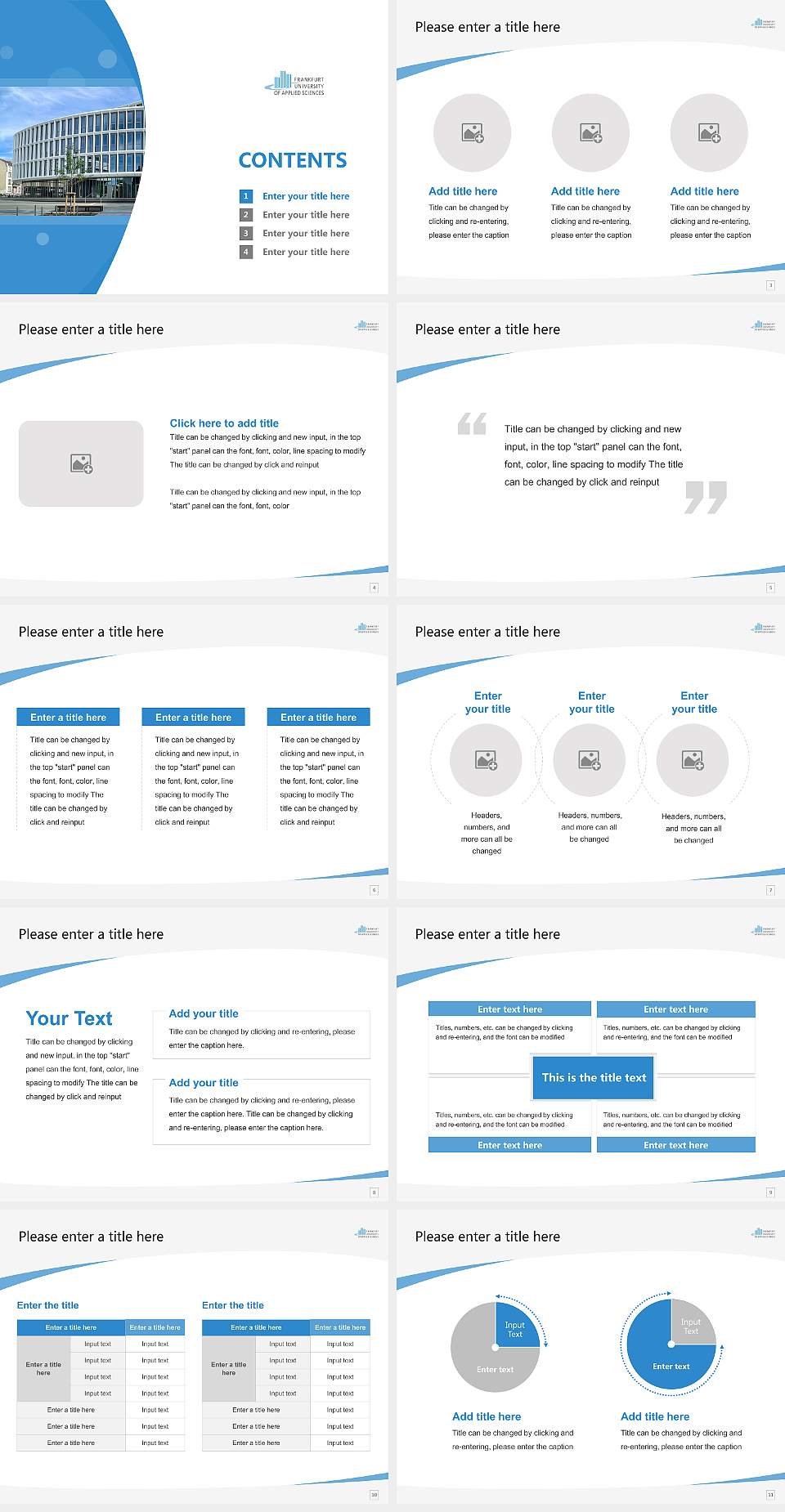 Frankfurt University of Applied Sciences Course/Courseware Creation PPT Template4:3 ratio PPT effect preview image2