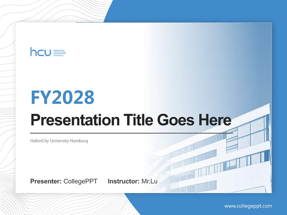 HafenCity University Hamburg Academic Presentation/Research Findings Report PPT Template4:3 ratio PPT effect preview image5