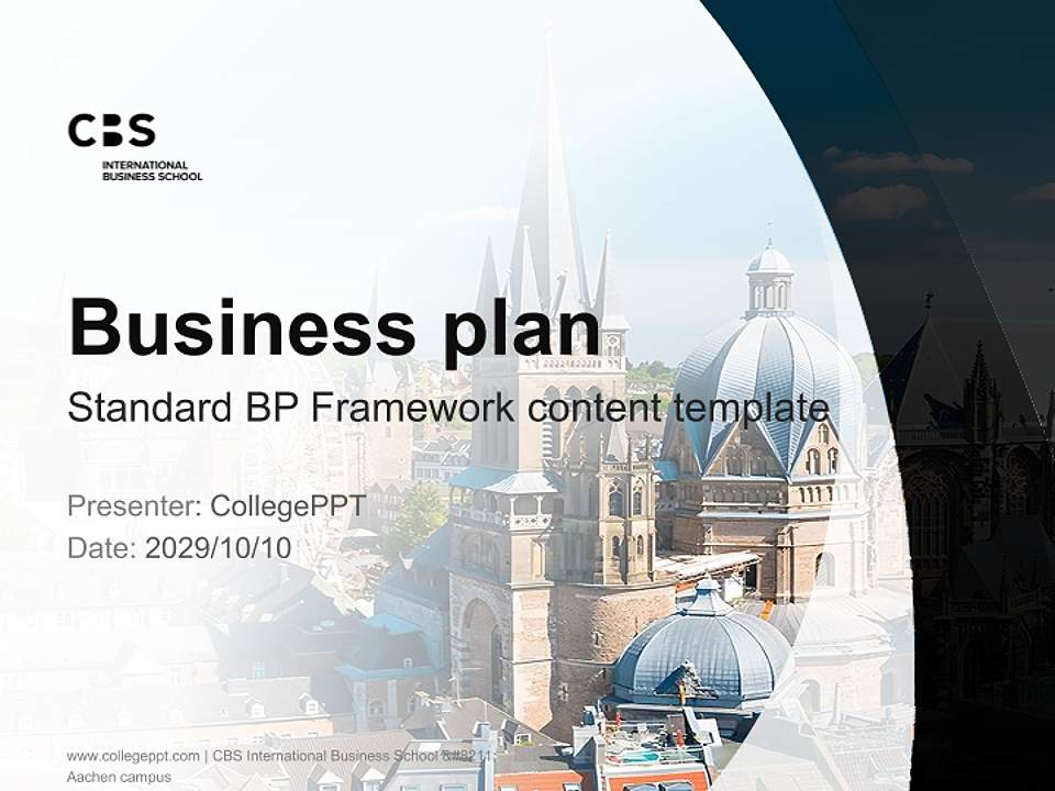 CBS International Business School – Aachen campus Competition/Entrepreneurship Contest PPT Template4:3 ratio PPT effect preview image9