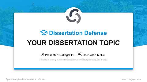 Fresenius University of Applied Sciences – Hamburg campus Graduation Thesis Defense PPT Template