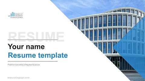 Frankfurt University of Applied Sciences Resume PPT Template