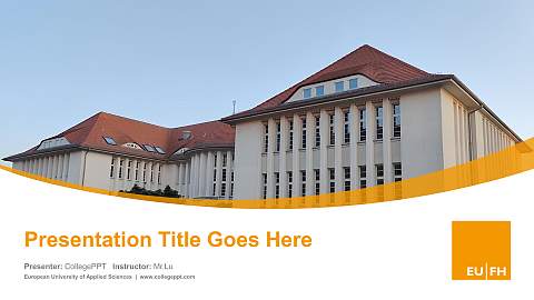 European University of Applied Sciences Course/Courseware Creation PPT Template