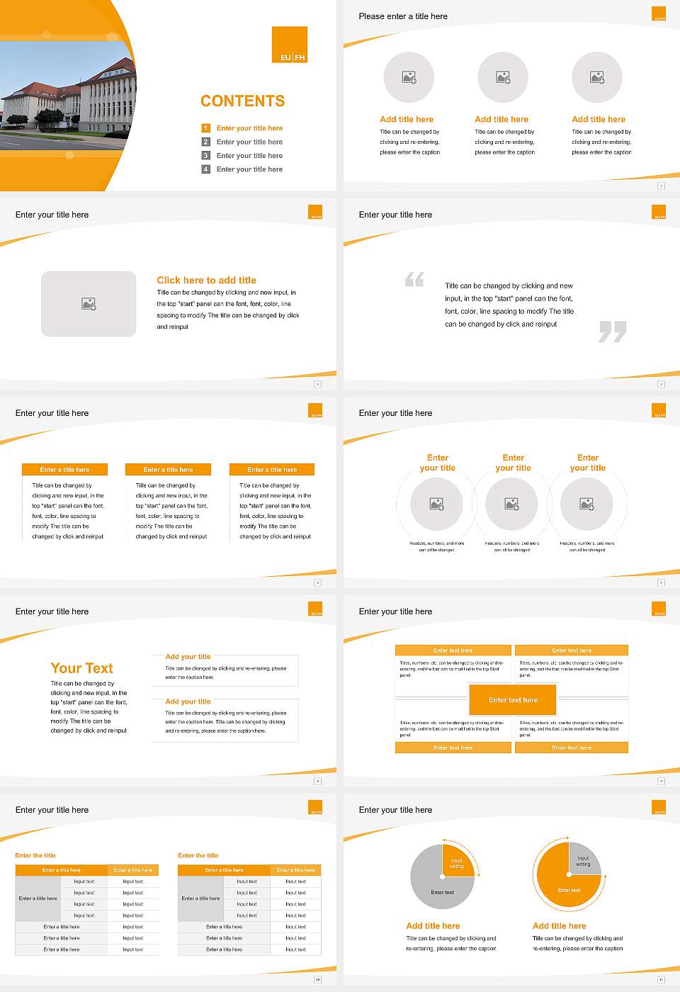 European University of Applied Sciences Course/Courseware Creation PPT Template16:9 ratio PPT effect preview image2