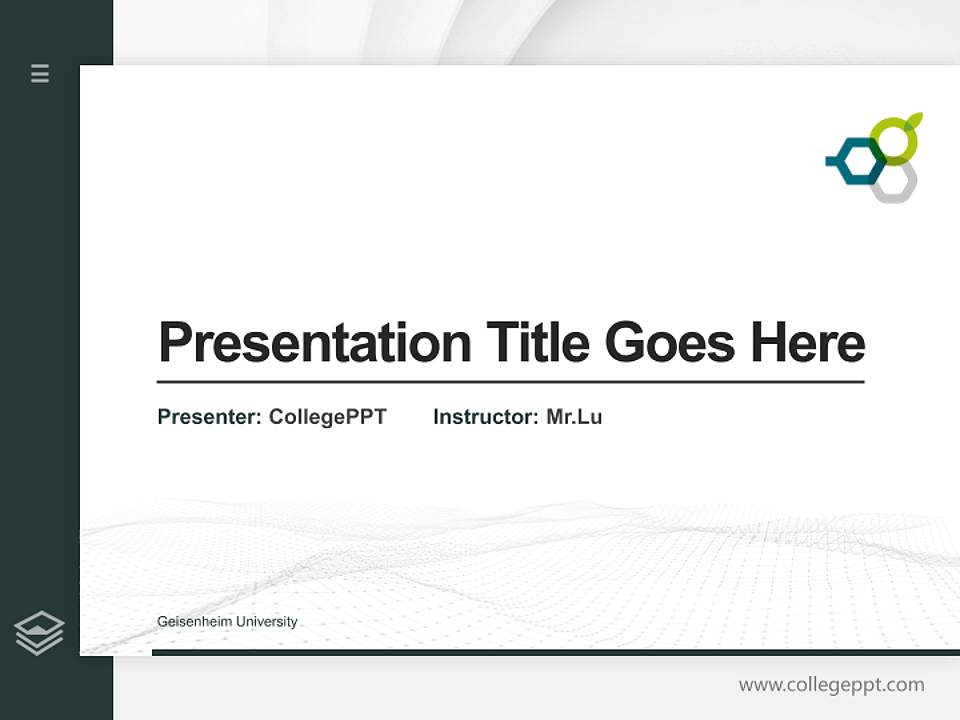 Geisenheim University Thesis Proposal/Graduation Defense PPT Template4:3 ratio PPT effect preview image5