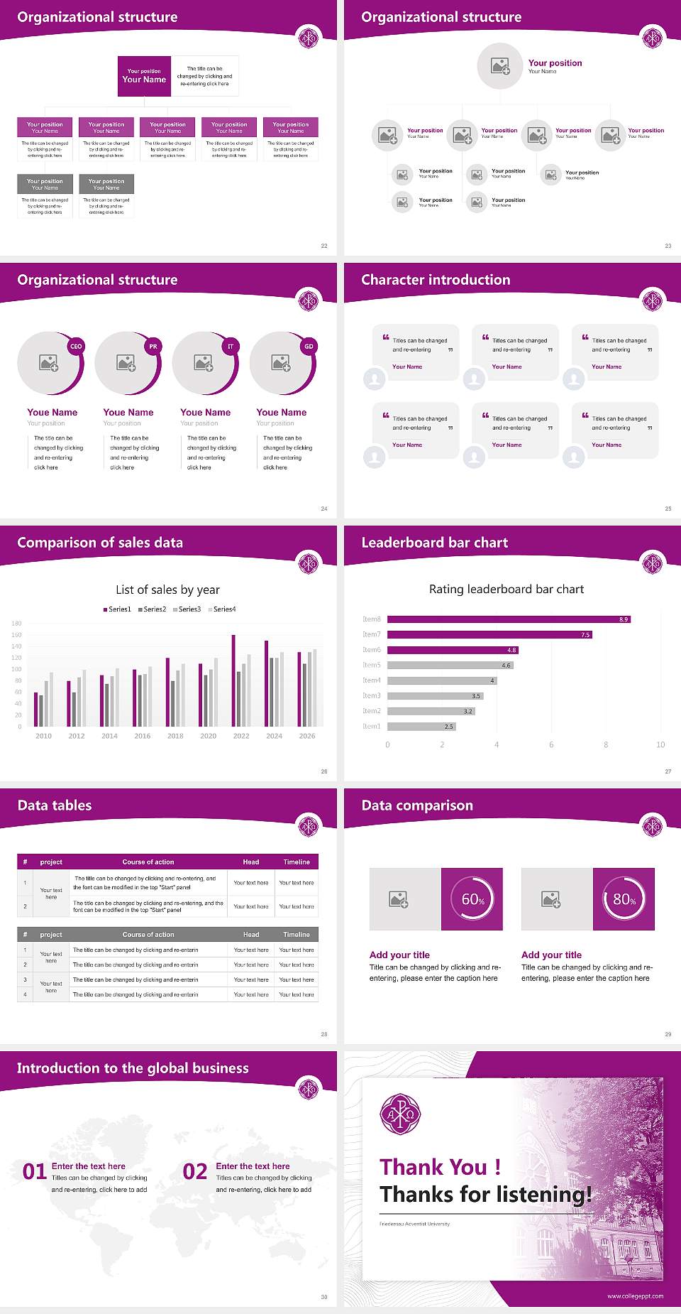 Friedensau Adventist University Academic Presentation/Research Findings Report PPT Template4:3 ratio PPT effect preview image4