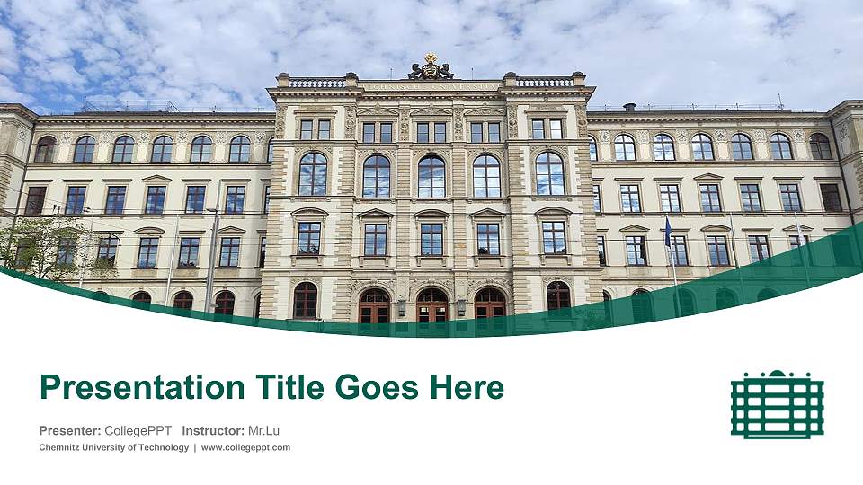 Chemnitz University of Technology Course/Courseware Creation PPT Template16:9 ratio PPT effect preview image