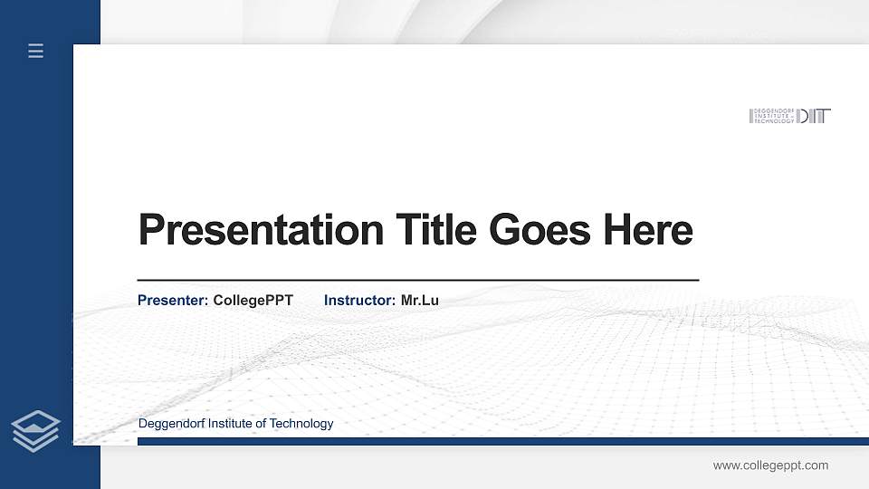 Deggendorf Institute of Technology Thesis Proposal/Graduation Defense PPT Template16:9 ratio PPT effect preview image