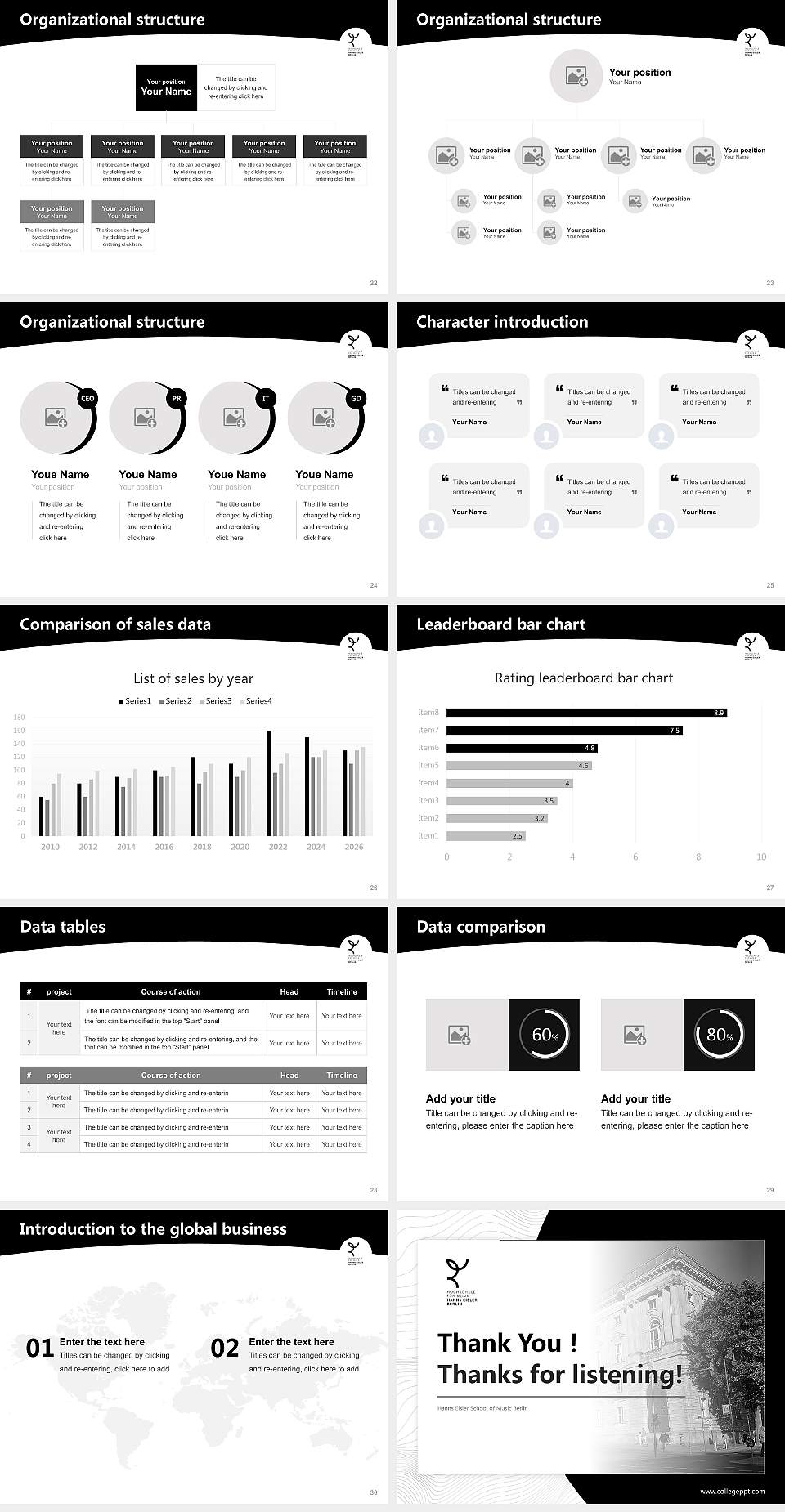 Hanns Eisler School of Music Berlin Academic Presentation/Research Findings Report PPT Template4:3 ratio PPT effect preview image4