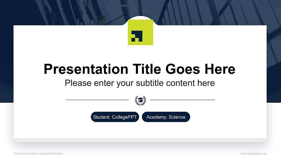 Gisma University of Applied Sciences National Scholarship Defense PPT Template16:9 ratio PPT effect preview image