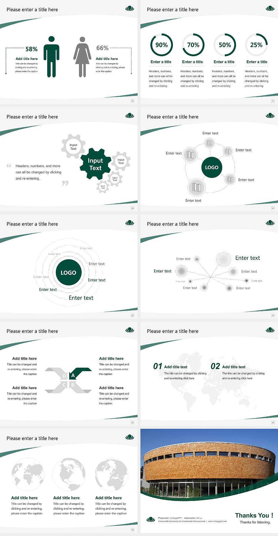 Eberswalde University for Sustainable Development Course/Courseware Creation PPT Template4:3 ratio PPT effect preview image4