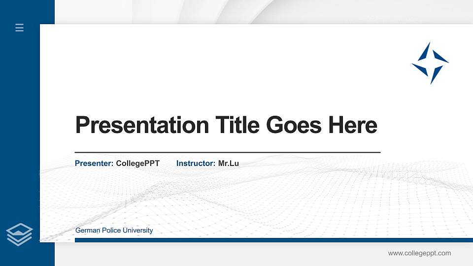 German Police University Thesis Proposal/Graduation Defense PPT Template16:9 ratio PPT effect preview image