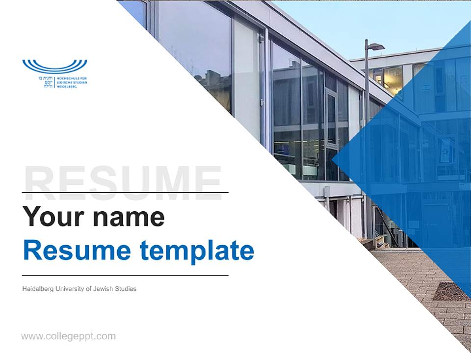 Heidelberg University of Jewish Studies Resume PPT Template4:3 ratio PPT effect preview image5