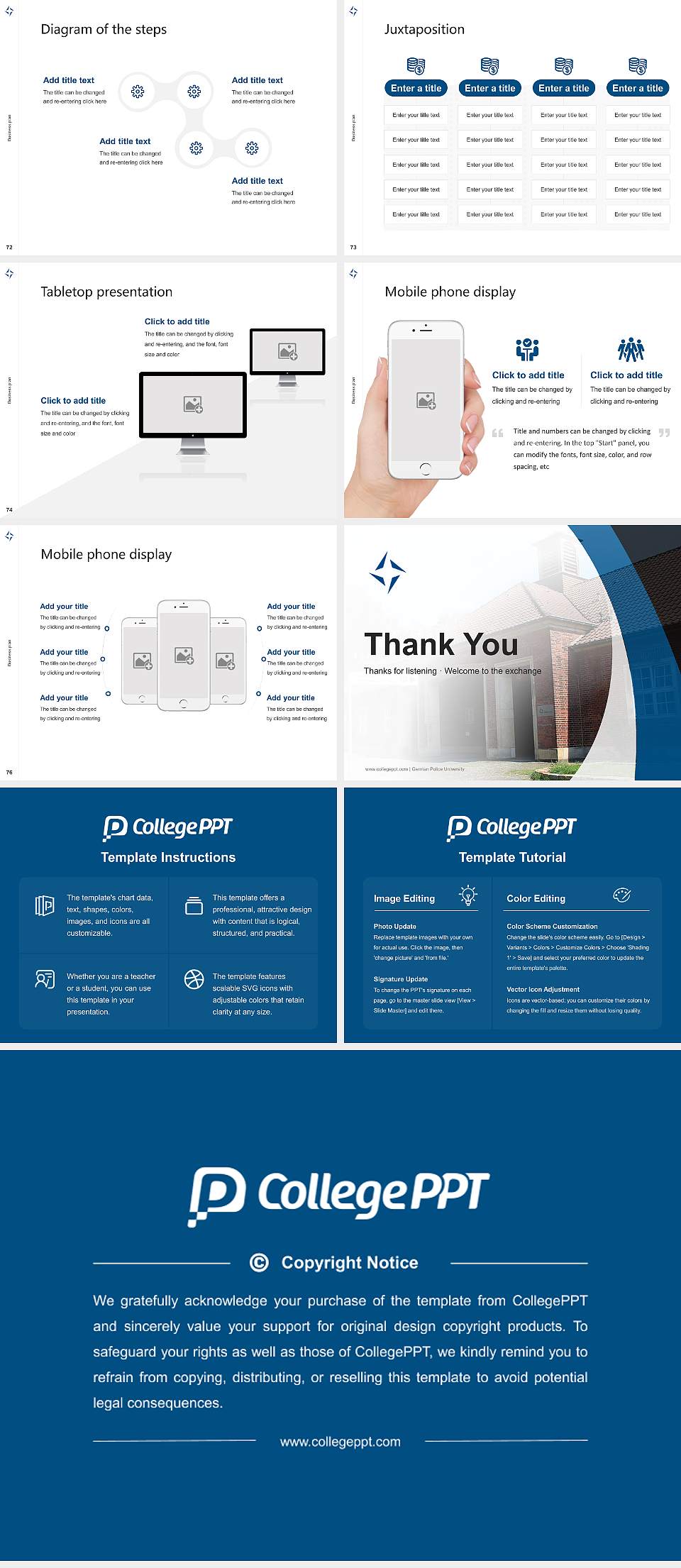 German Police University Competition/Entrepreneurship Contest PPT Template4:3 ratio PPT effect preview image9