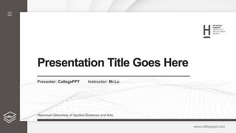Hannover University of Applied Sciences and Arts Thesis Proposal/Graduation Defense PPT Template