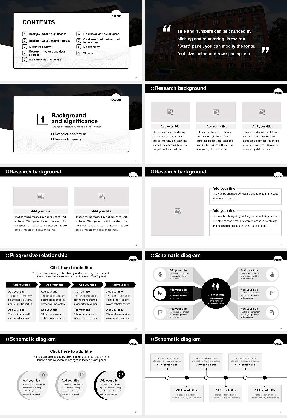 CODE University of Applied Sciences Graduation Thesis Defense PPT Template16:9 ratio PPT effect preview image2