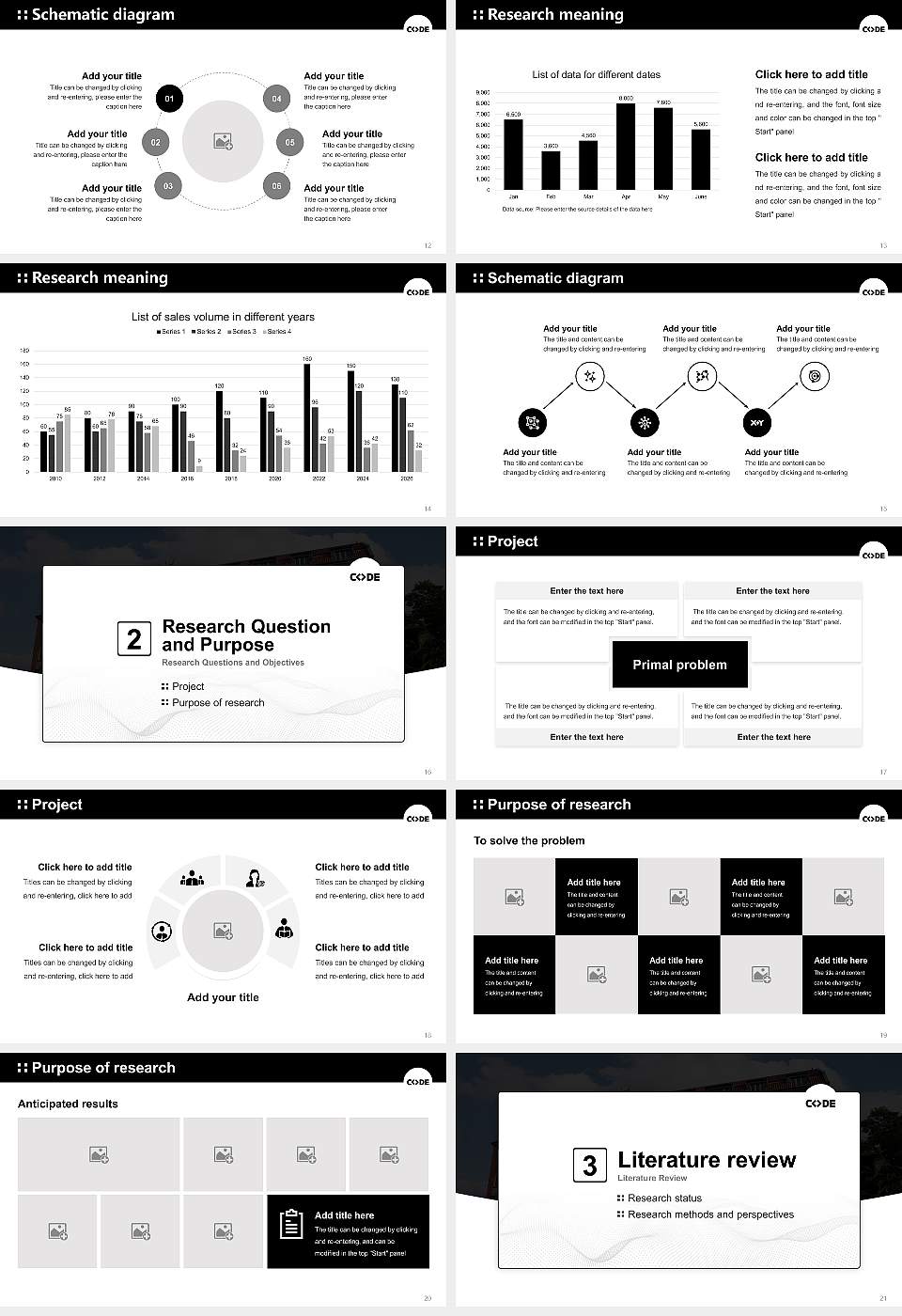 CODE University of Applied Sciences Graduation Thesis Defense PPT Template16:9 ratio PPT effect preview image3