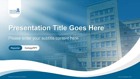 Goethe University Frankfurt Lecture Sharing and Networking Event PPT Template