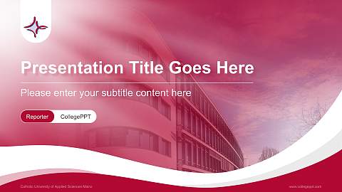 Catholic University of Applied Sciences Mainz Lecture Sharing and Networking Event PPT Template